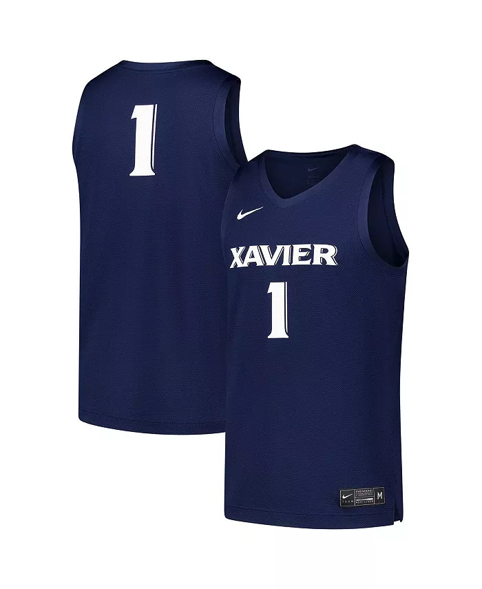 

Мужская баскетбольная реплика джерси Xavier Musketeers №1 в синем цвете Nike