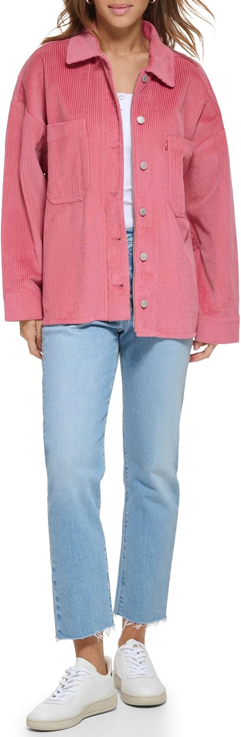 Женская куртка-рубашка Levi's Bull из хлопкового твила (стандартные и большие размеры), Rose Bud Pink — фото 2