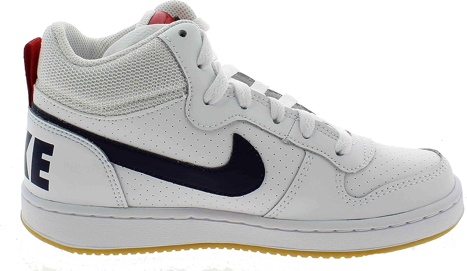Мужские кроссовки Nike Court Borough Mid (Gs), белый/красный/коричневый/светло-коричневый — фото 3