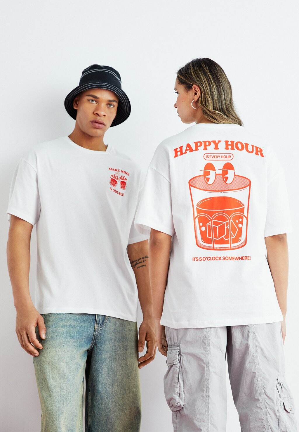 

Футболка с принтом JORCOCKTAIL TEE CREW NECK UNISEX Jack & Jones, белый