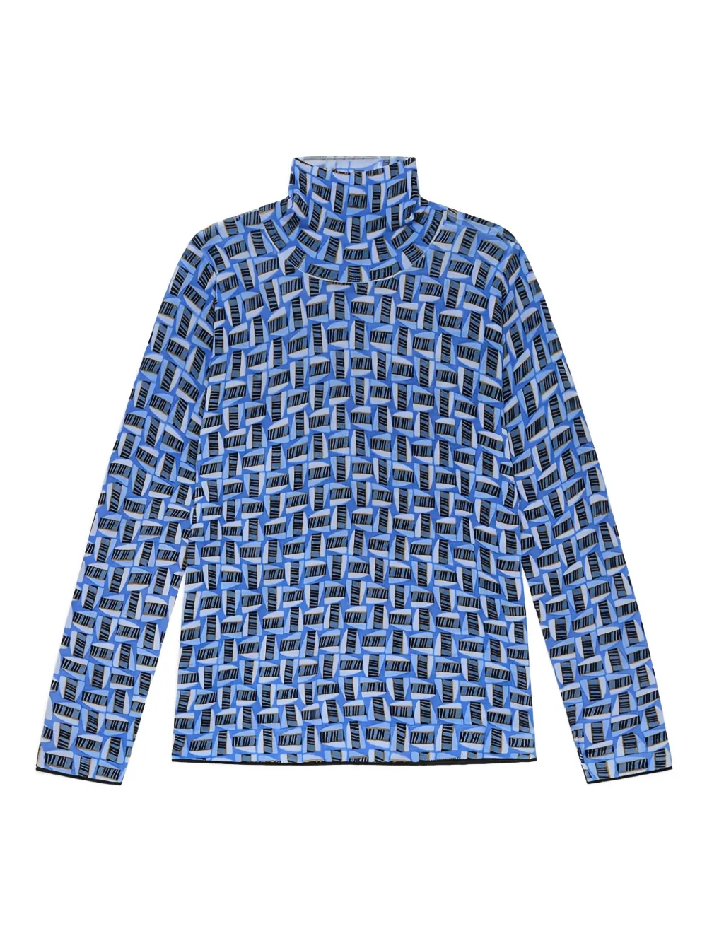 

Узорчатый свитер с воротником-стойкой Maliparmi, синий