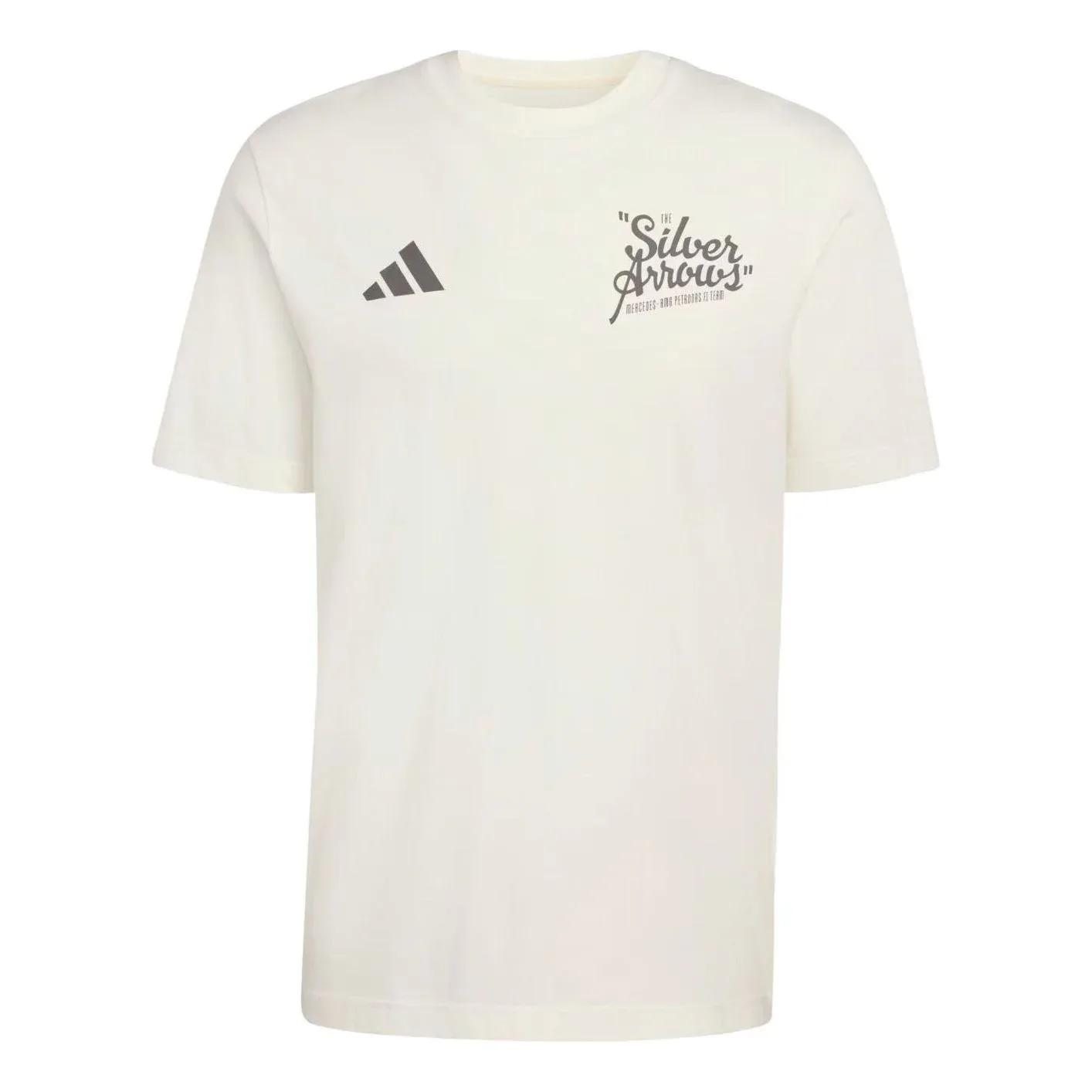 Футболка Adidas Mercedes-AMG F1 Team Silver Arrows 02 'Off White Granite', бежевый