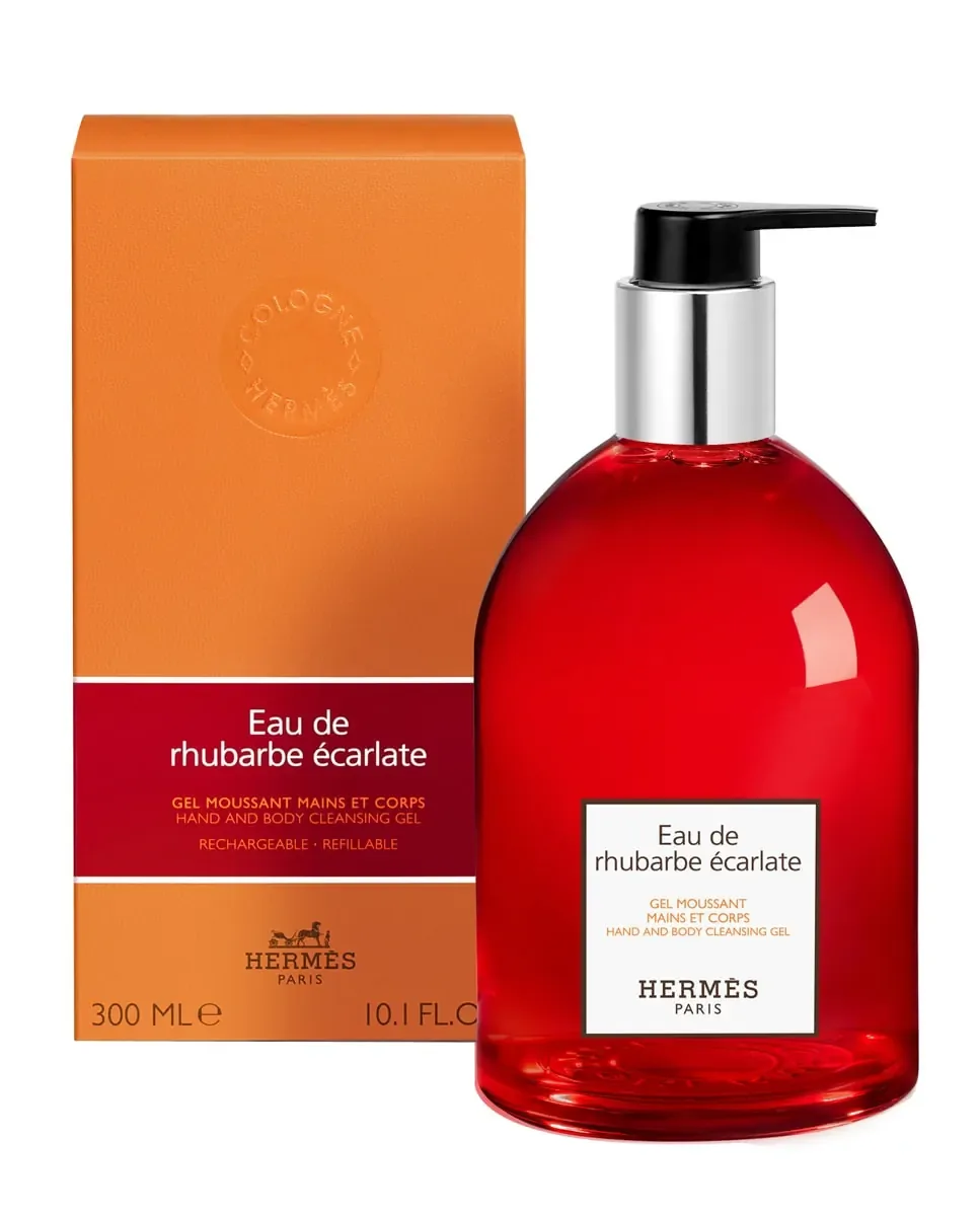 Пенообразный гель для рук и тела Eau de Rhubarbe Écarlate 300 мл Hermès — фото 2