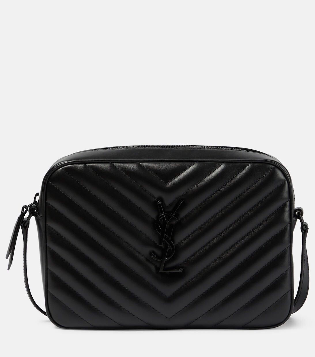 

Кожаная сумка через плечо Lou Camera Saint Laurent, черный