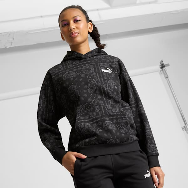 

Женская толстовка с рисунком Puma Essentials Paisley, черный
