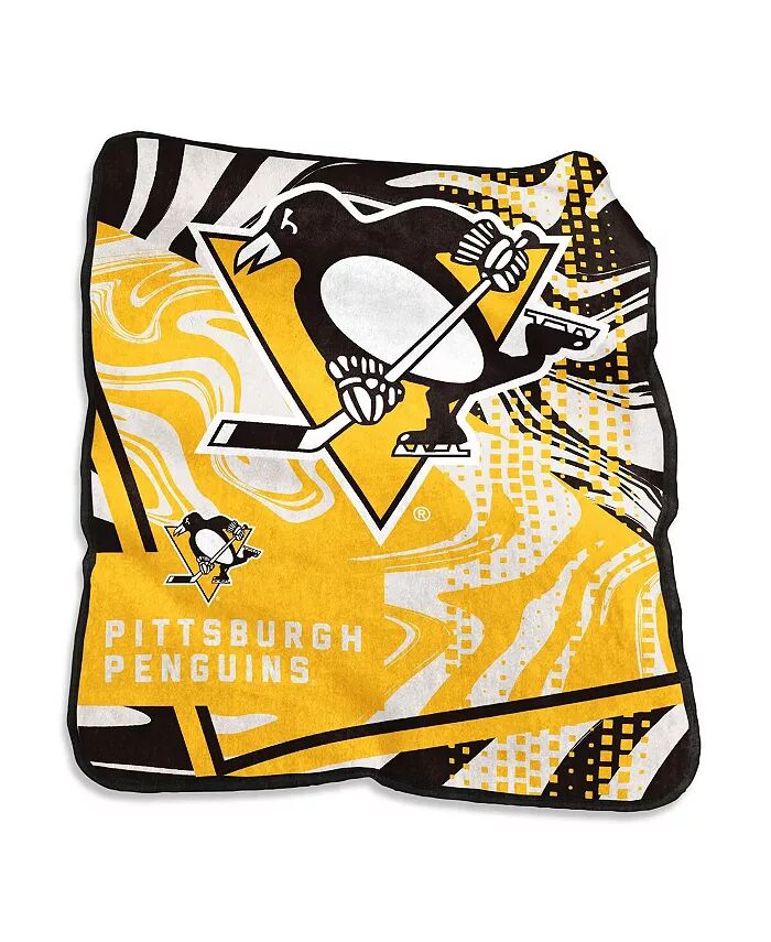 

Плед Raschel Swirl размером 50 x 60 дюймов Pittsburgh Penguins Logo Brands, желтый