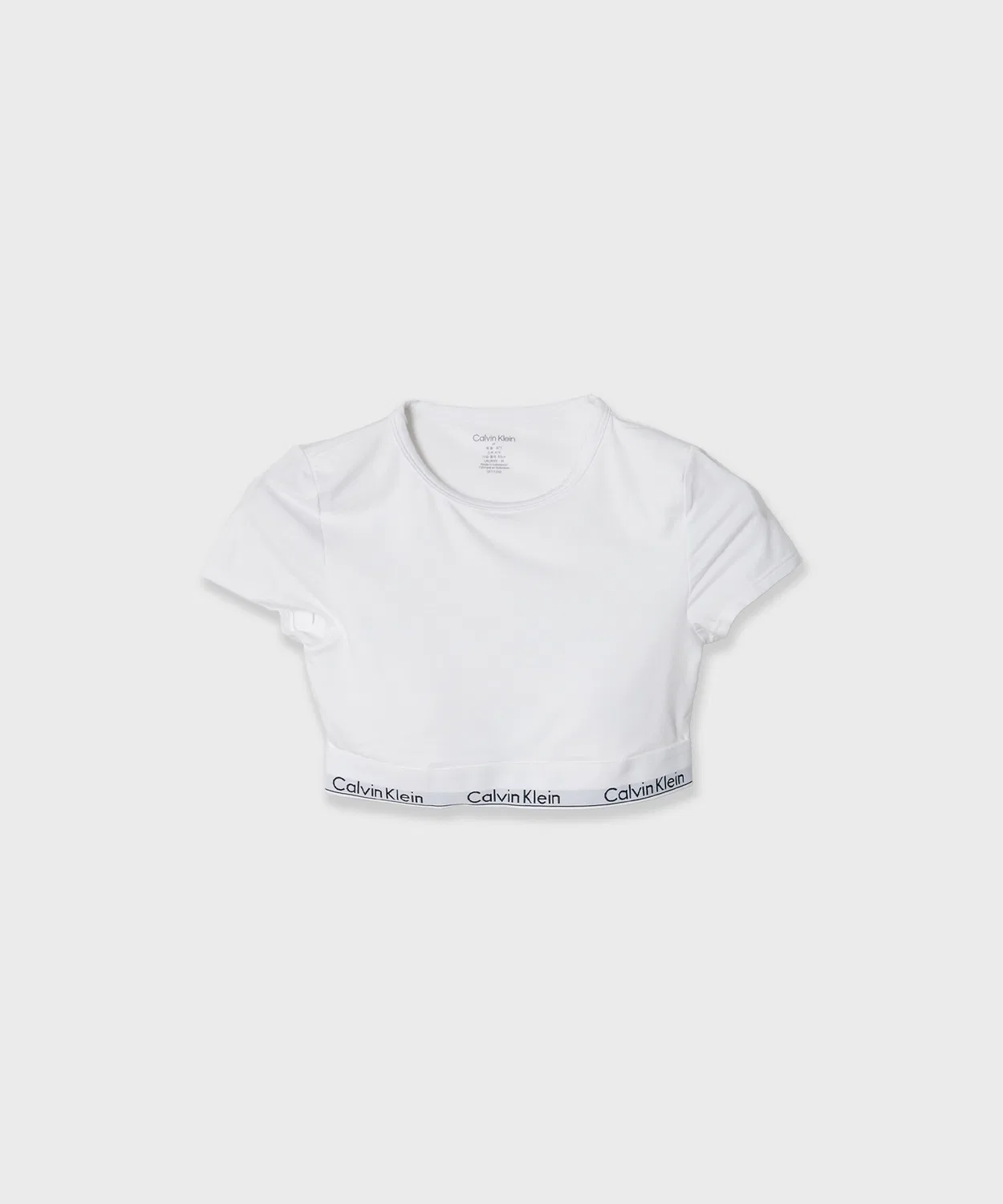 Бралетт-топ с коротким рукавом Calvin Klein, белый
