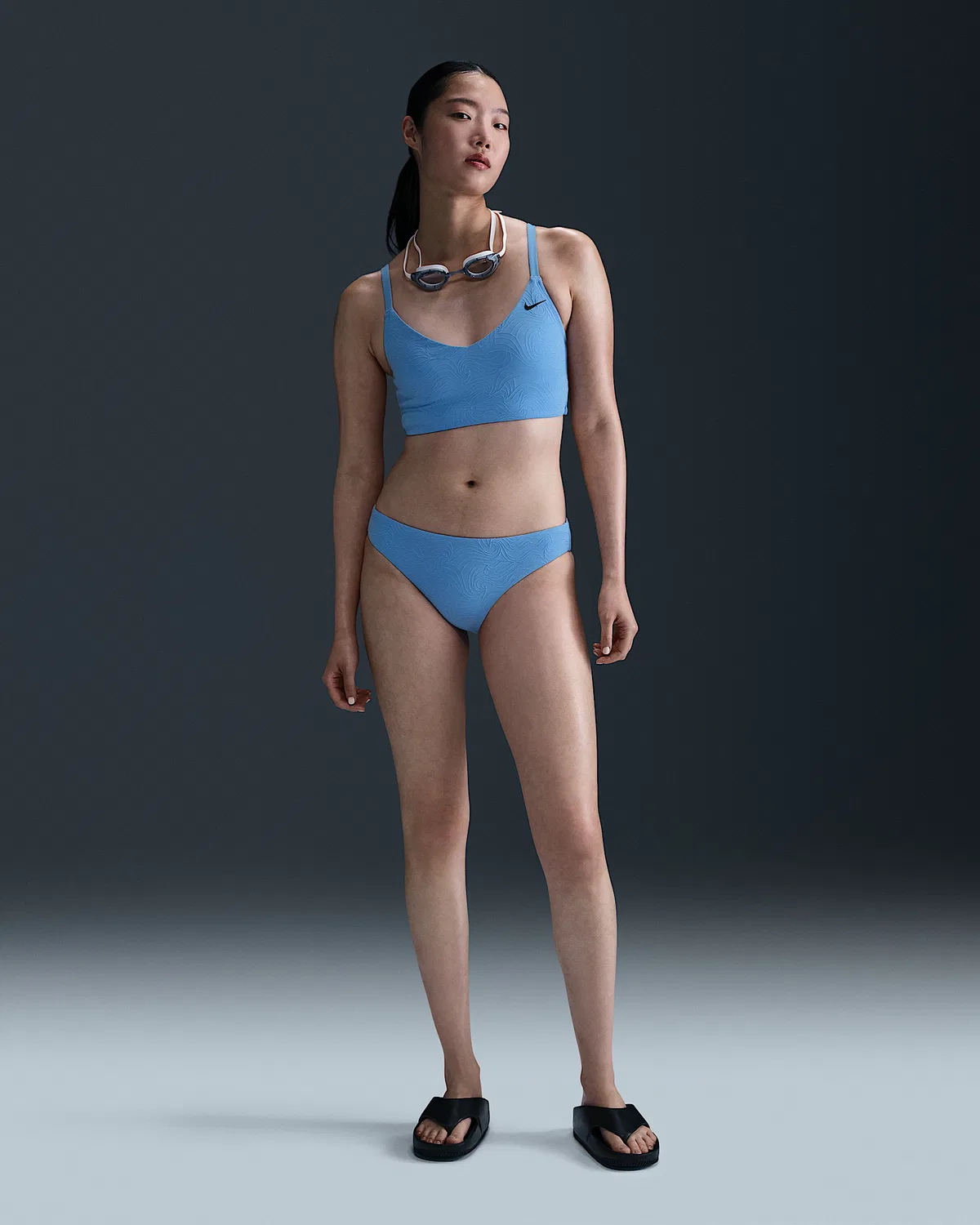 Женские плавки-бикини Nike Swim Water Texture, University Blue