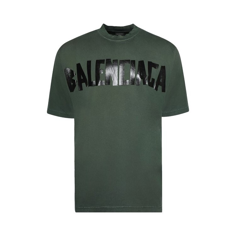 

Футболка Balenciaga Tape Logo T-Shirt, цвет Dark Green