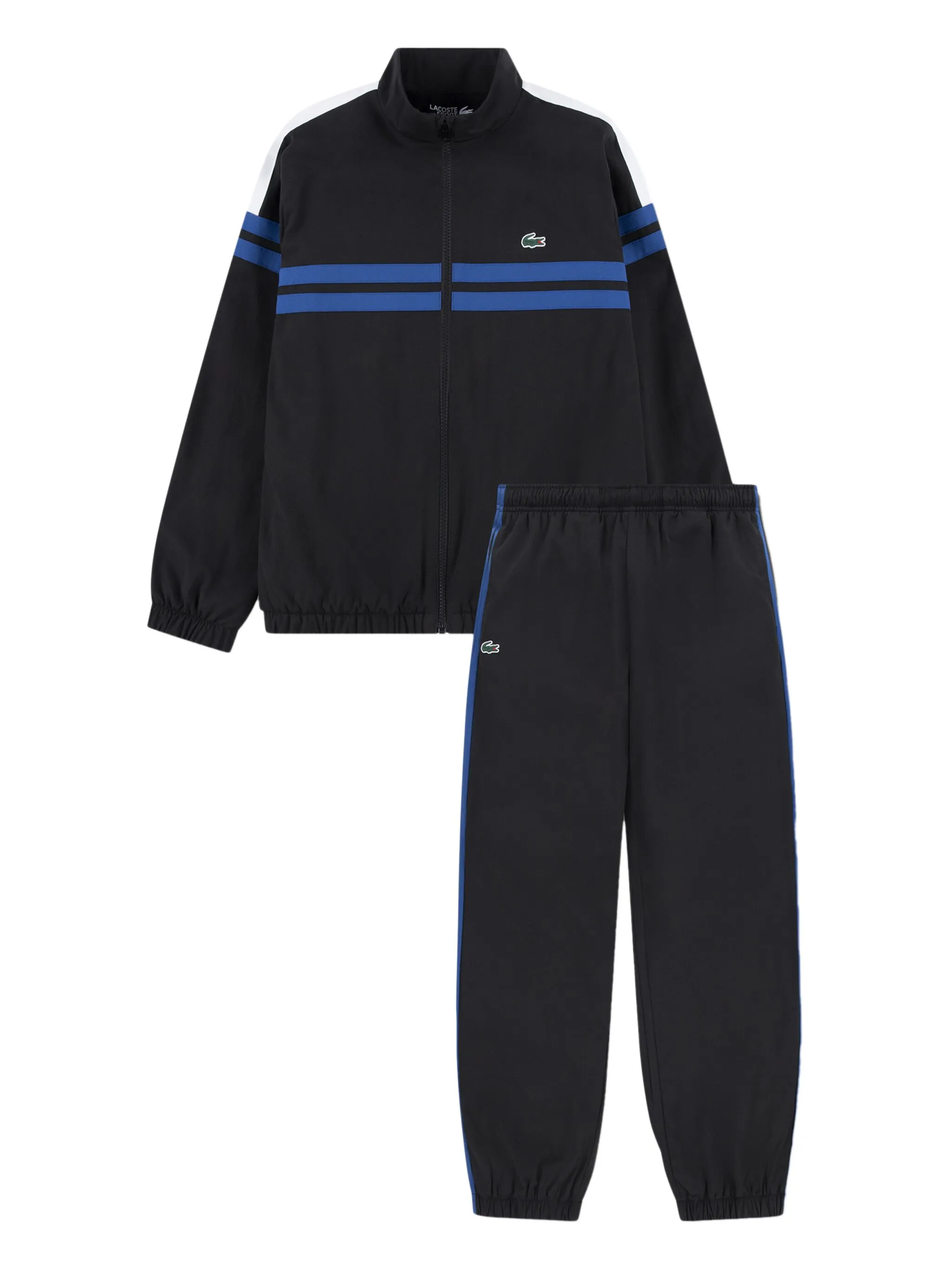 

Спортивный костюм в полоску на молнии Lacoste Kids, черный