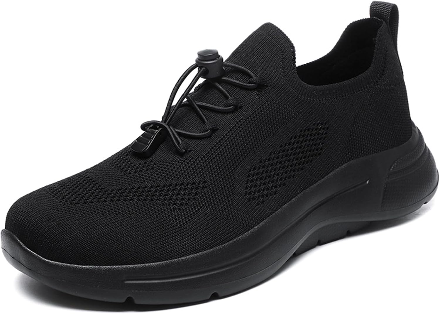 

Мужские повседневные дышащие кроссовки на шнуровке из сетчатого трикотажа, легкие беговые кроссовки с мягкой подошвой, удобные низкие теннисные кеды Tznbgge, черный