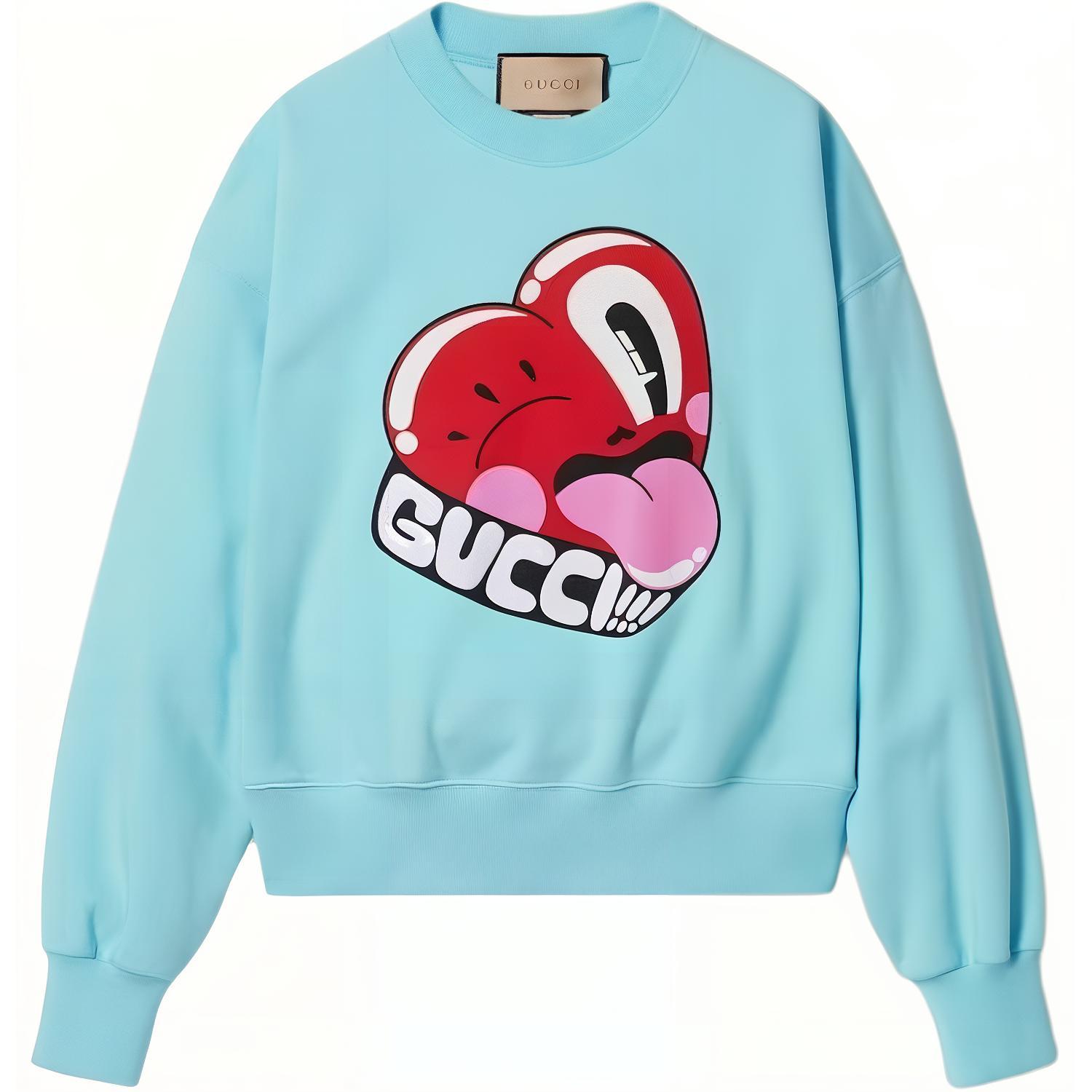 

GUCCI Свитшот женский светло-голубой