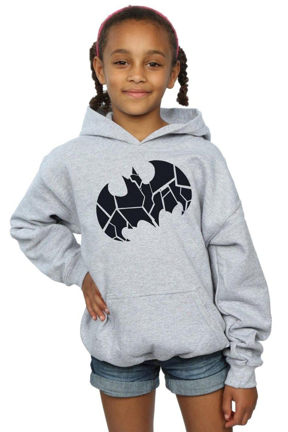 

Толстовка с капюшоном «Бэтмен» в одном цвете DC Comics, серый