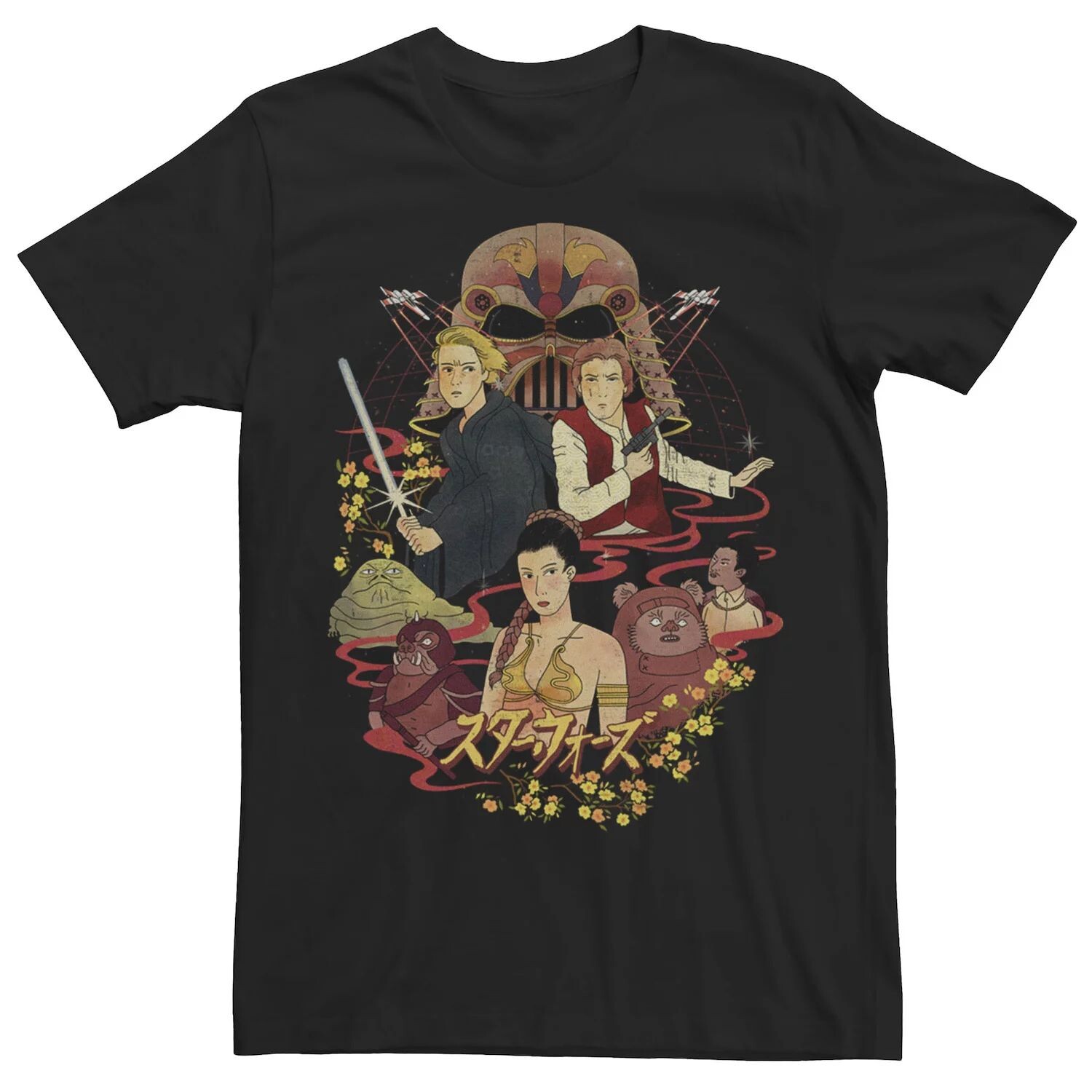 

Мужская футболка с плакатом с изображением кандзи Star Wars