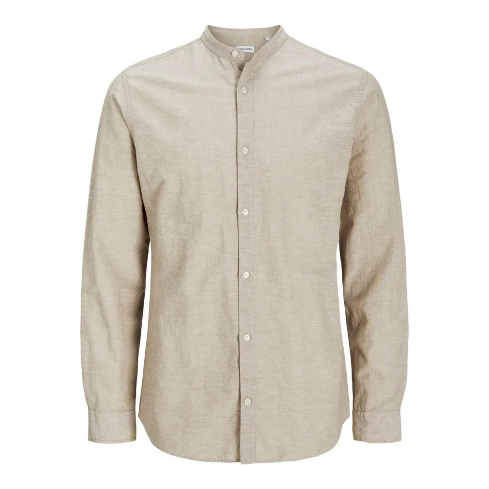 

Рубашка Jack & Jones Breeze Linen Blend Band, бежевый