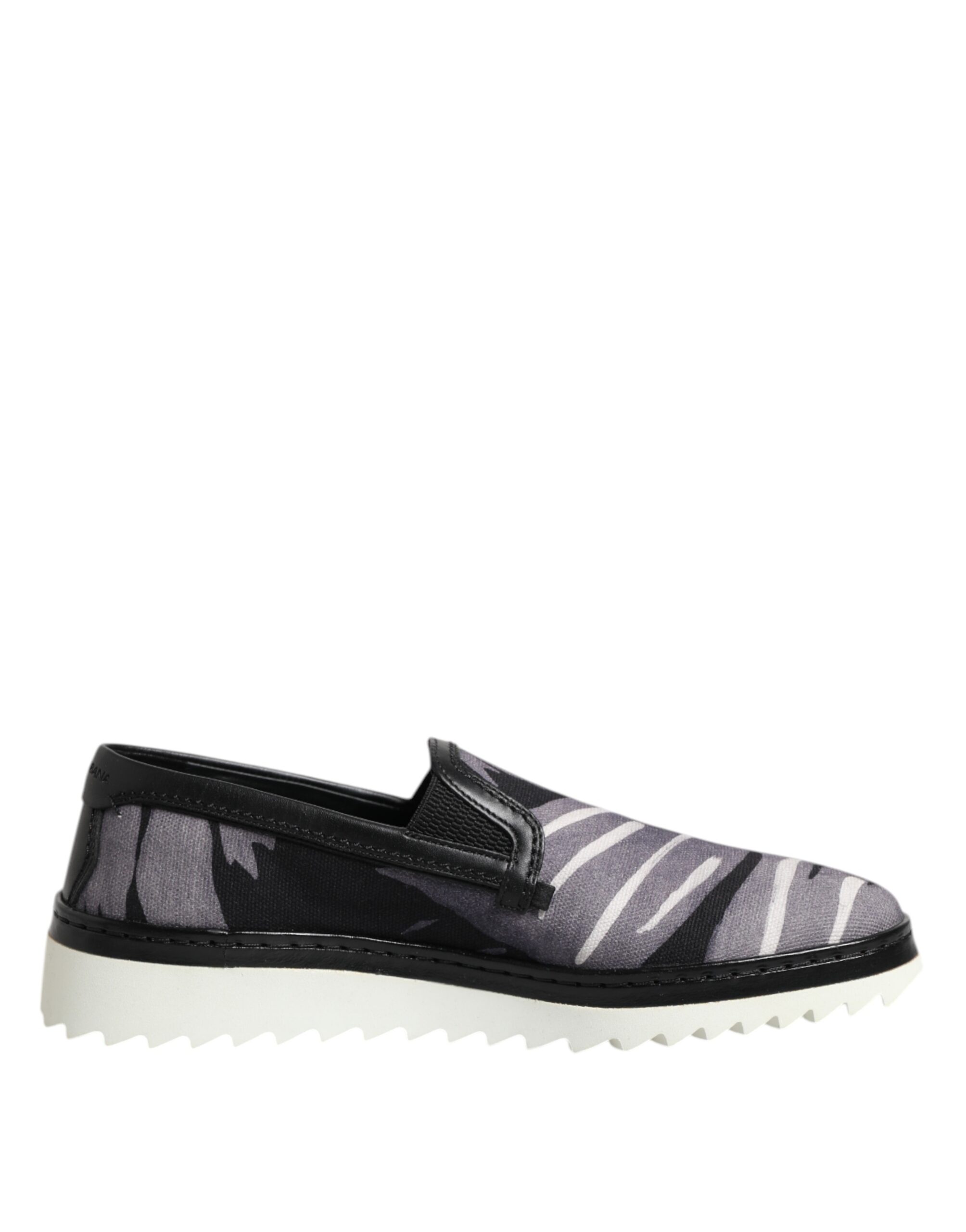 Черные тропические кроссовки Slip On для мужчин Dolce & Gabbana, Black