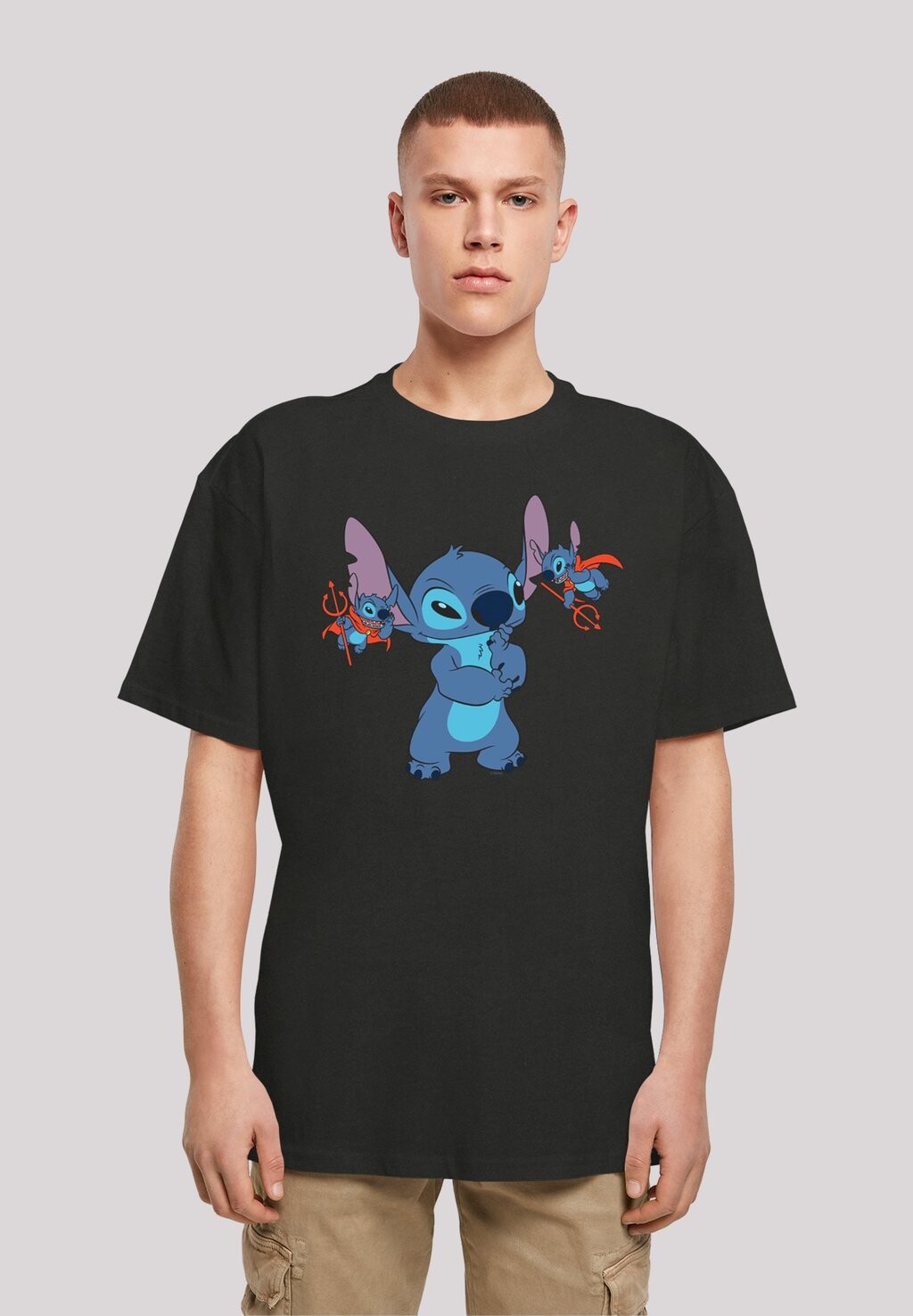 

Футболка с принтом DISNEY LILO AND STITCH LITTLE DEVILS F4NT4STIC, черный