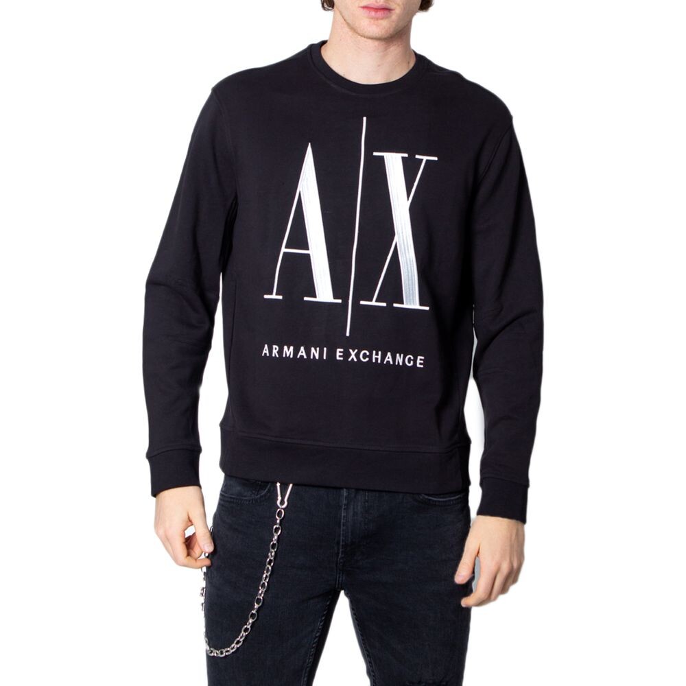 

Черный хлопковый свитер Armani Exchange