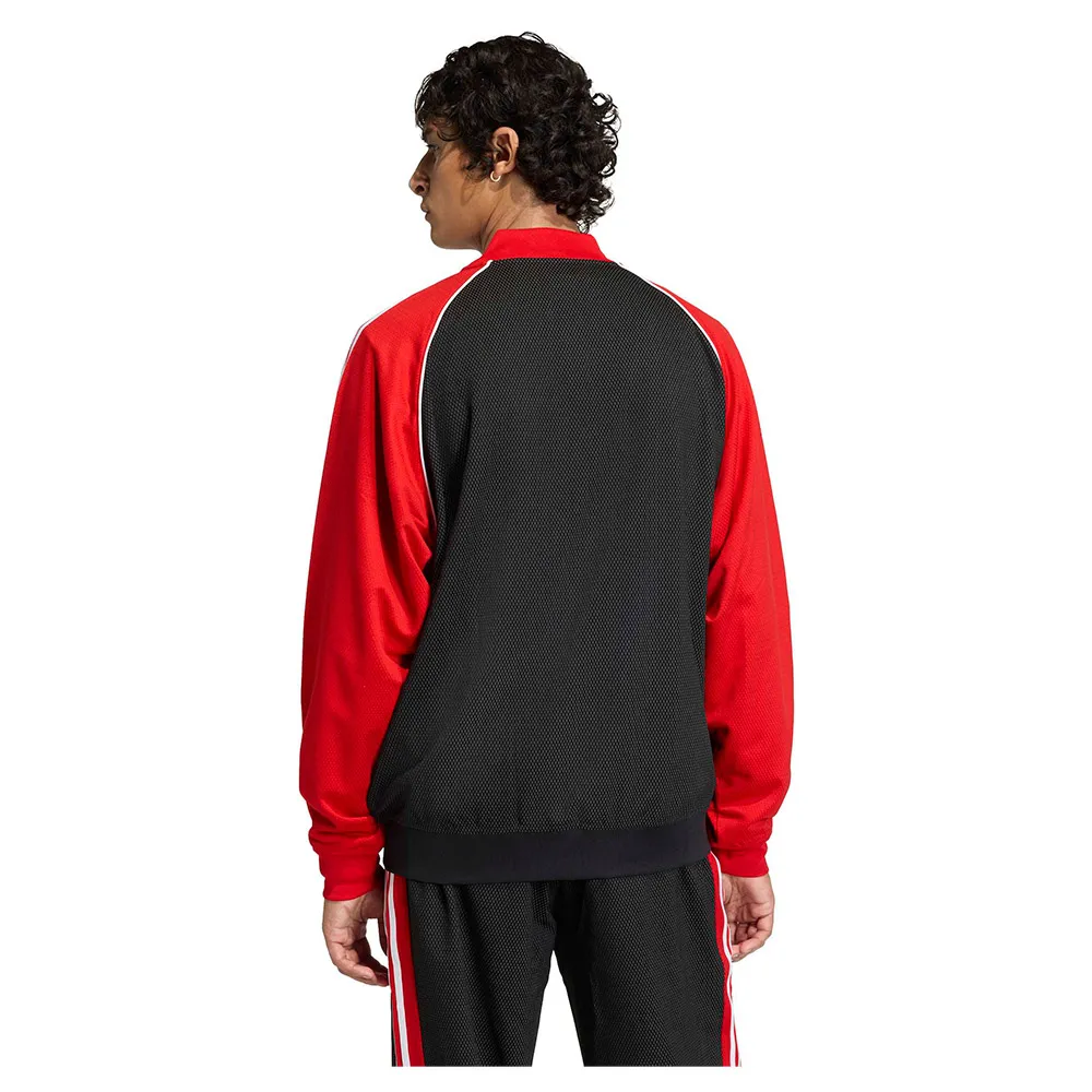 Толстовка adidas Originals SST Loose Mesh на молнии, красный — фото 2