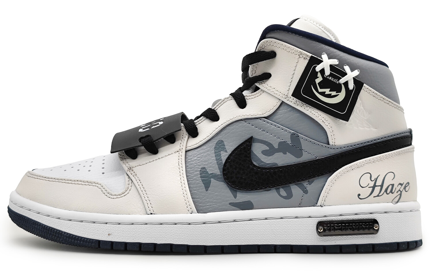 

Кроссовки Air JORDAN 1 Vintage Basketball Shoes Men Mid-Top White Black/Beige, Белый, Кроссовки Air JORDAN 1 Vintage Basketball Shoes Men Mid-Top White Black/Beige