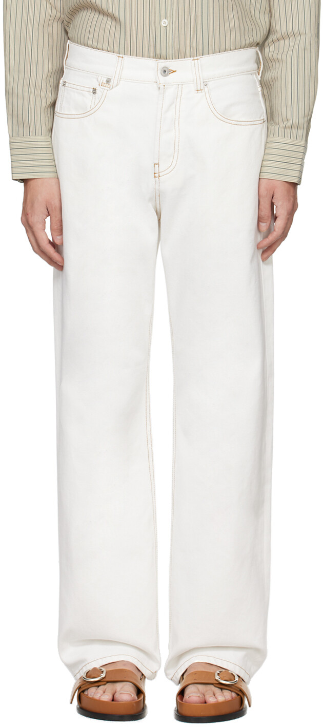 

Кремового цвета джинсы Les Classiques 'Le de-Nîmes Droit' Jacquemus, цвет Off-white/Tabac