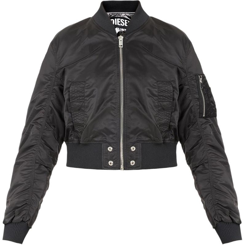

DIESEL Куртка женская Black Stand Collar Moderate Pilot
