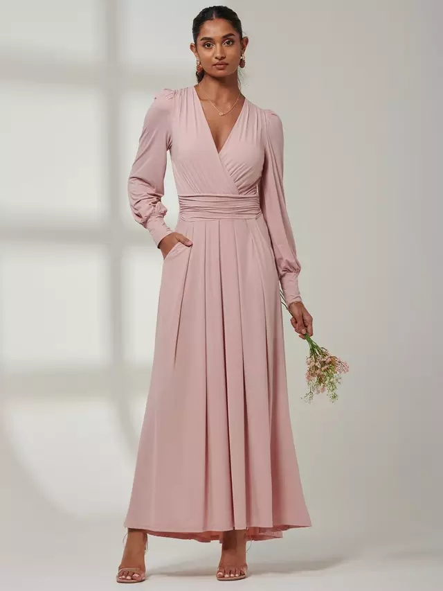 

Платье Jolie Moi Guilia Long Sleeve Maxi, цвет dusty/pink