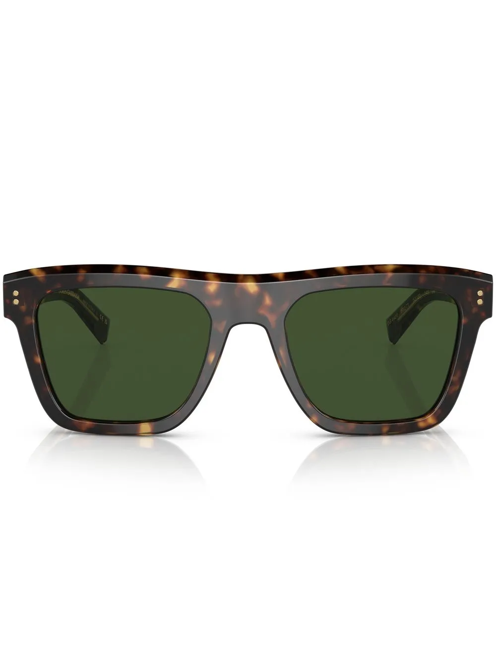 

Солнцезащитные очки черепаховой расцветки Dolce & Gabbana Eyewear, зеленый