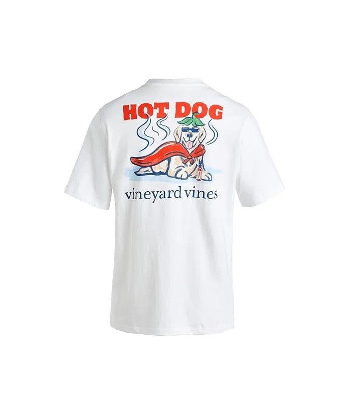 Футболка с принтом Hot Chili Dog Vineyard Vines Kids, White Cap — фото 2