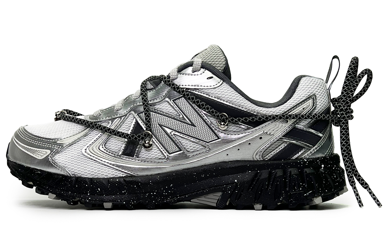 

New Balance NB 410 противоскользящие износостойкие низкие кроссовки для бега унисекс серебристо-белые, цвет Silver White