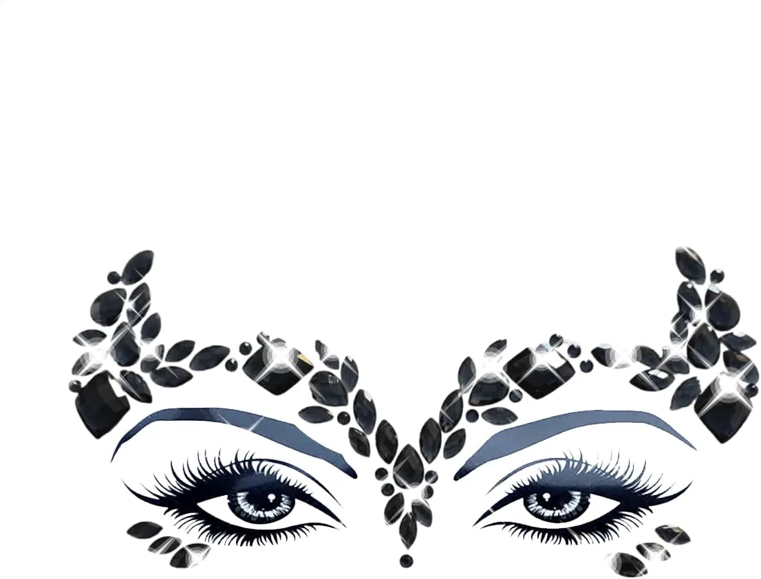 Набор страз для лица Neva Nude Maleficent Black Crystal Sticker