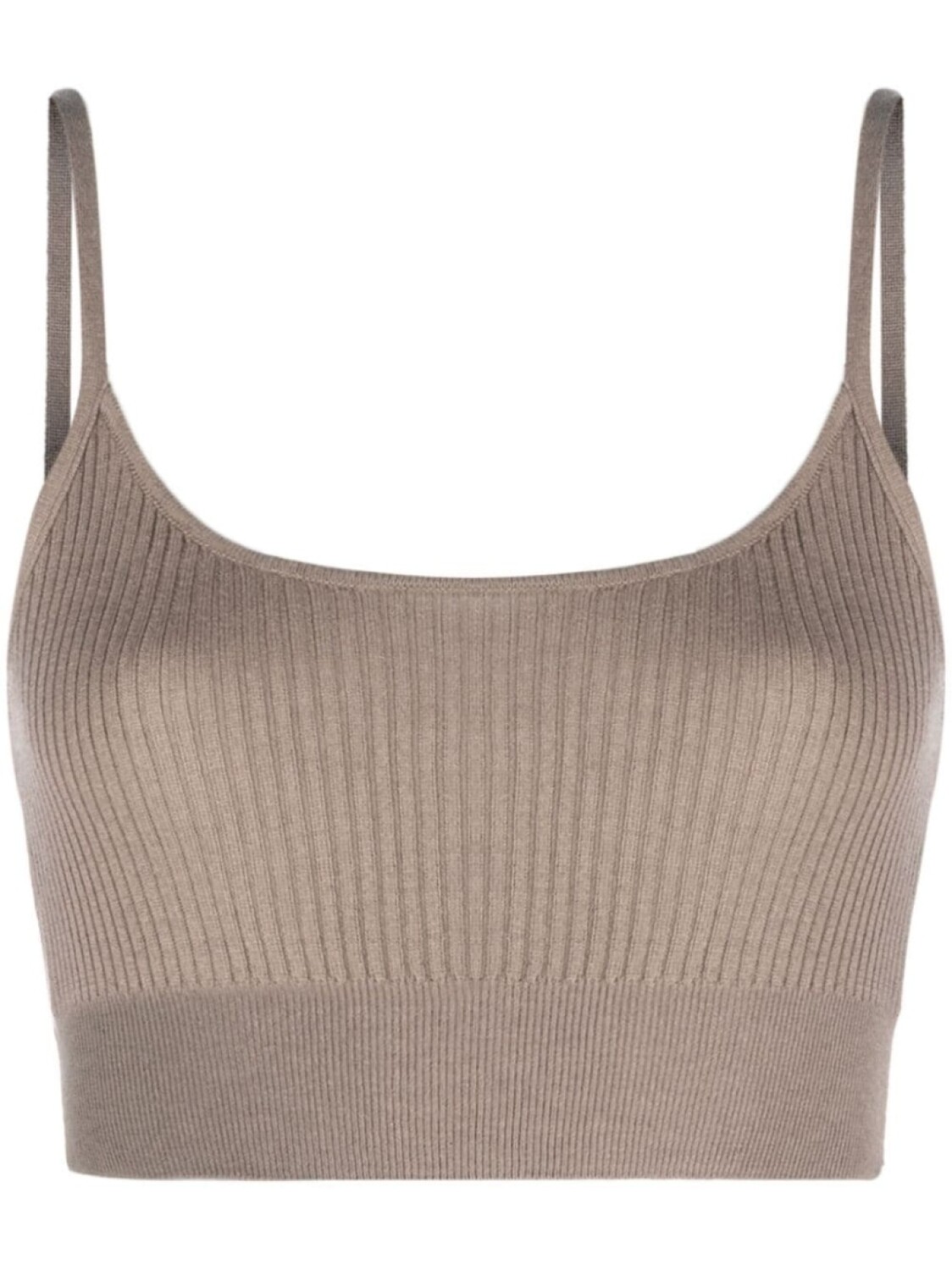 

Wild Cashmere укороченный топ Carmen в рубчик, коричневый