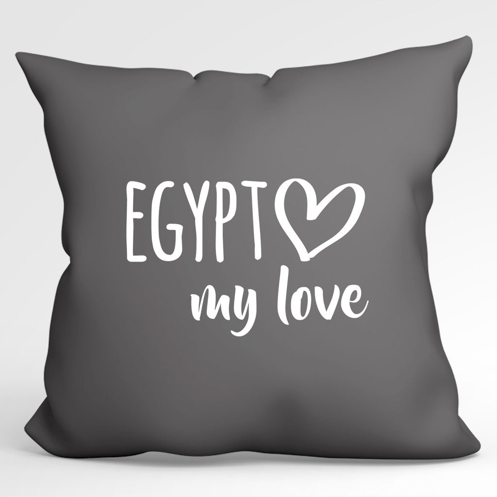 

Подушка Huuraa Egypt my love декоративная подушка с наполнителем 40x40см размер Steel Grey для всех любителей Египта идея подарка для друзей и семьи Hellweg Druckerei