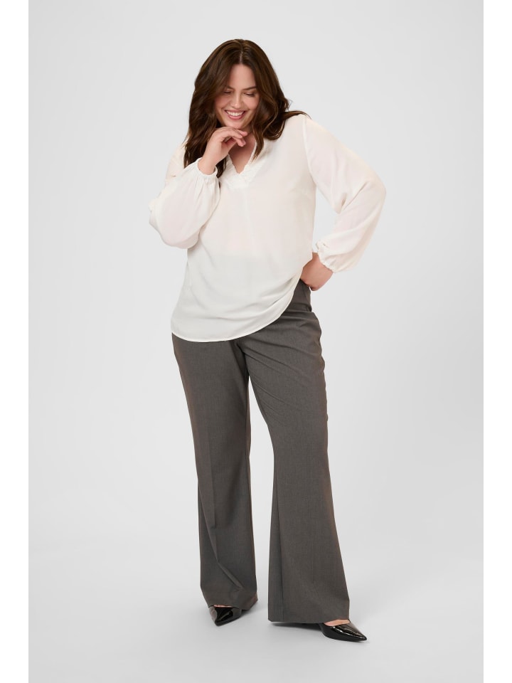 

KAFFE curve Блузка с длинными рукавами KCmilia, стандартный крой, цвет Chalk