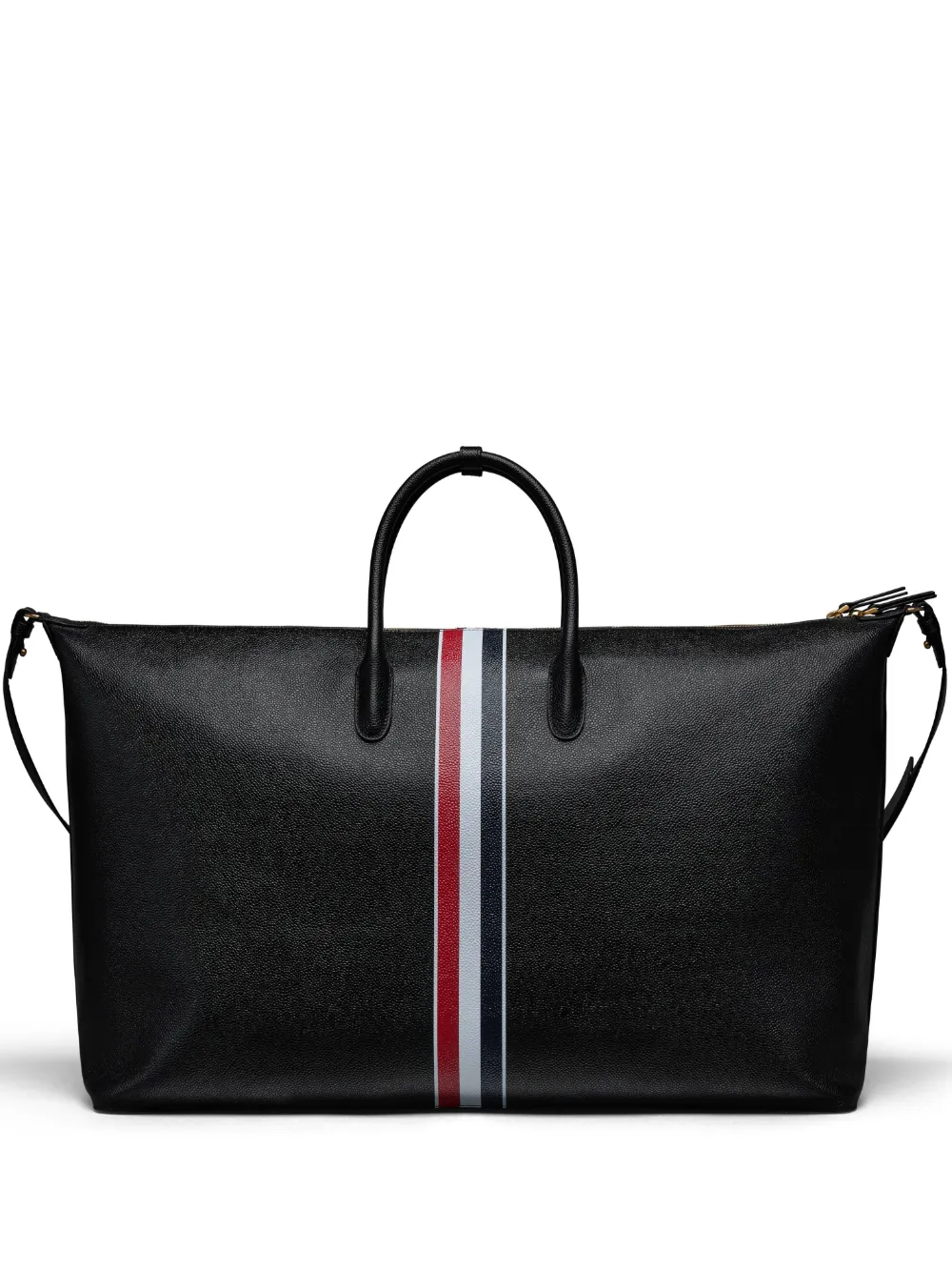 

Сумка с отделкой в полоску THOM BROWNE, черный