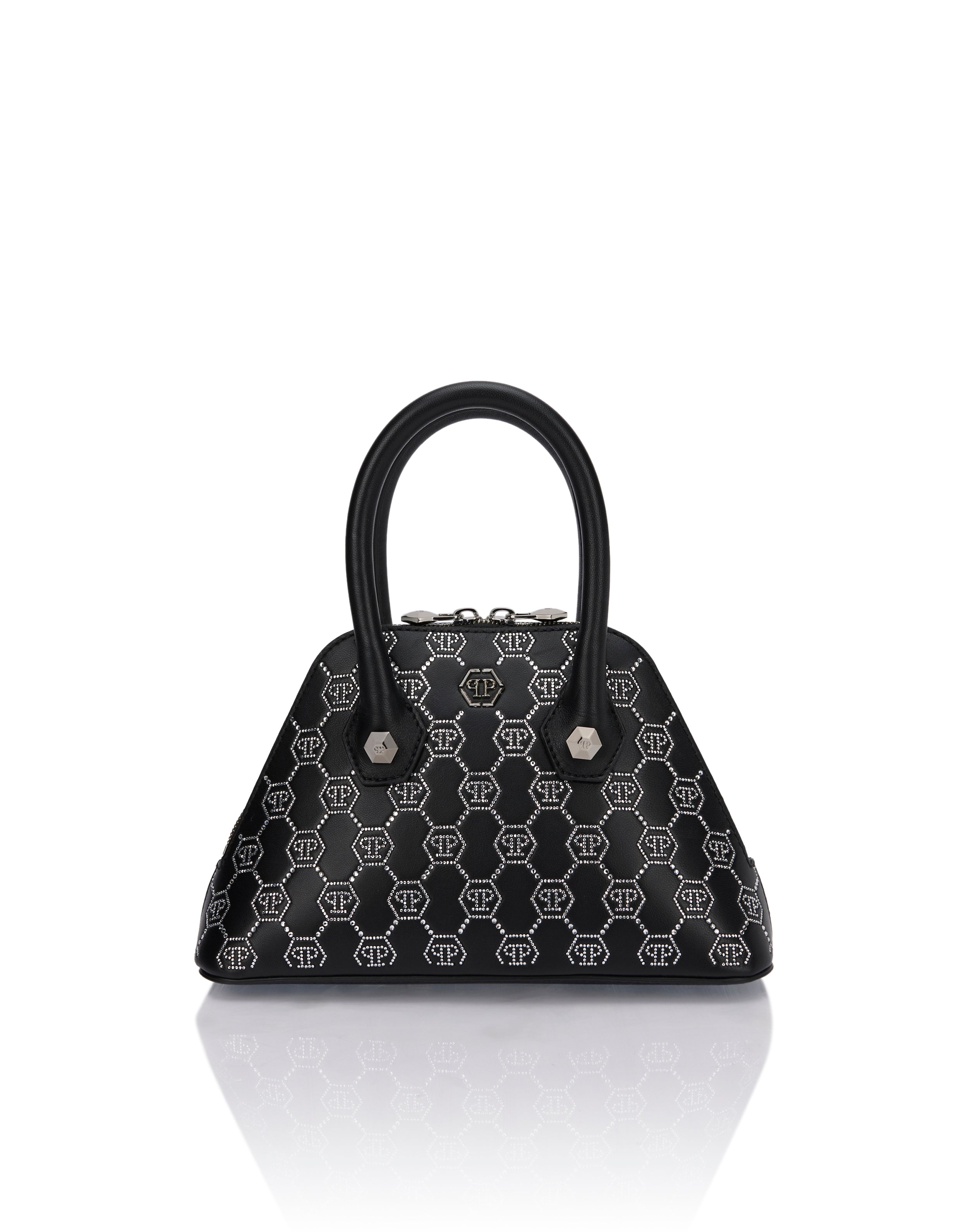 

Сумка Philipp Plein Majestic с монограммой, маленькая Philipp Plein, черный