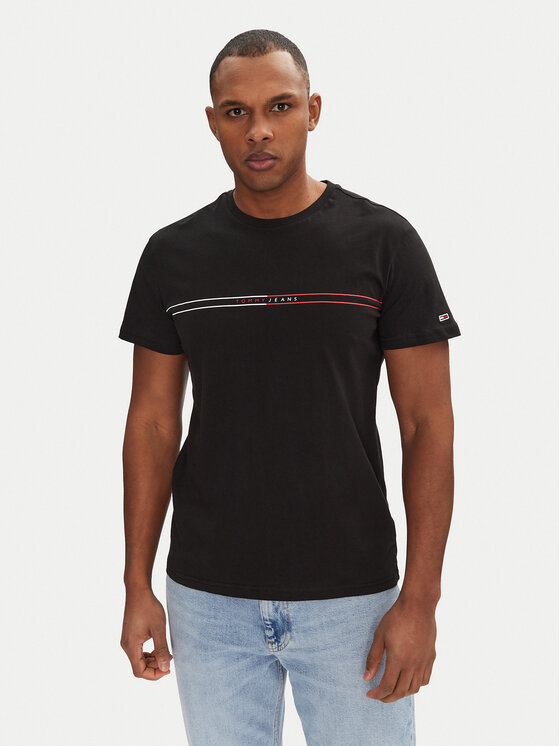 

Облегающая футболка Entry Graphic DM0DM20779 Tommy Jeans, черный