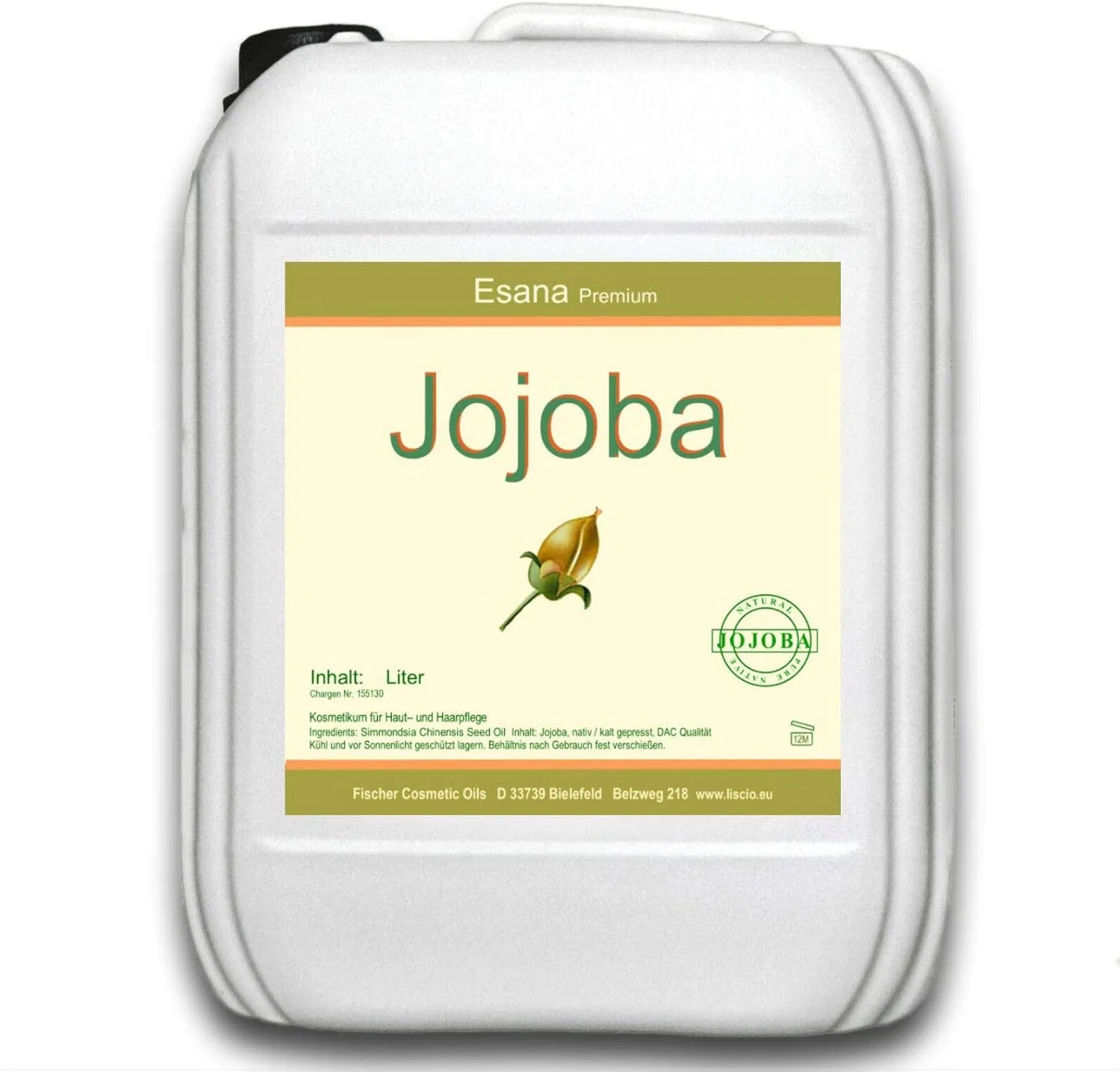 Масло жожоба 100% чистое, 2.5 л Esana