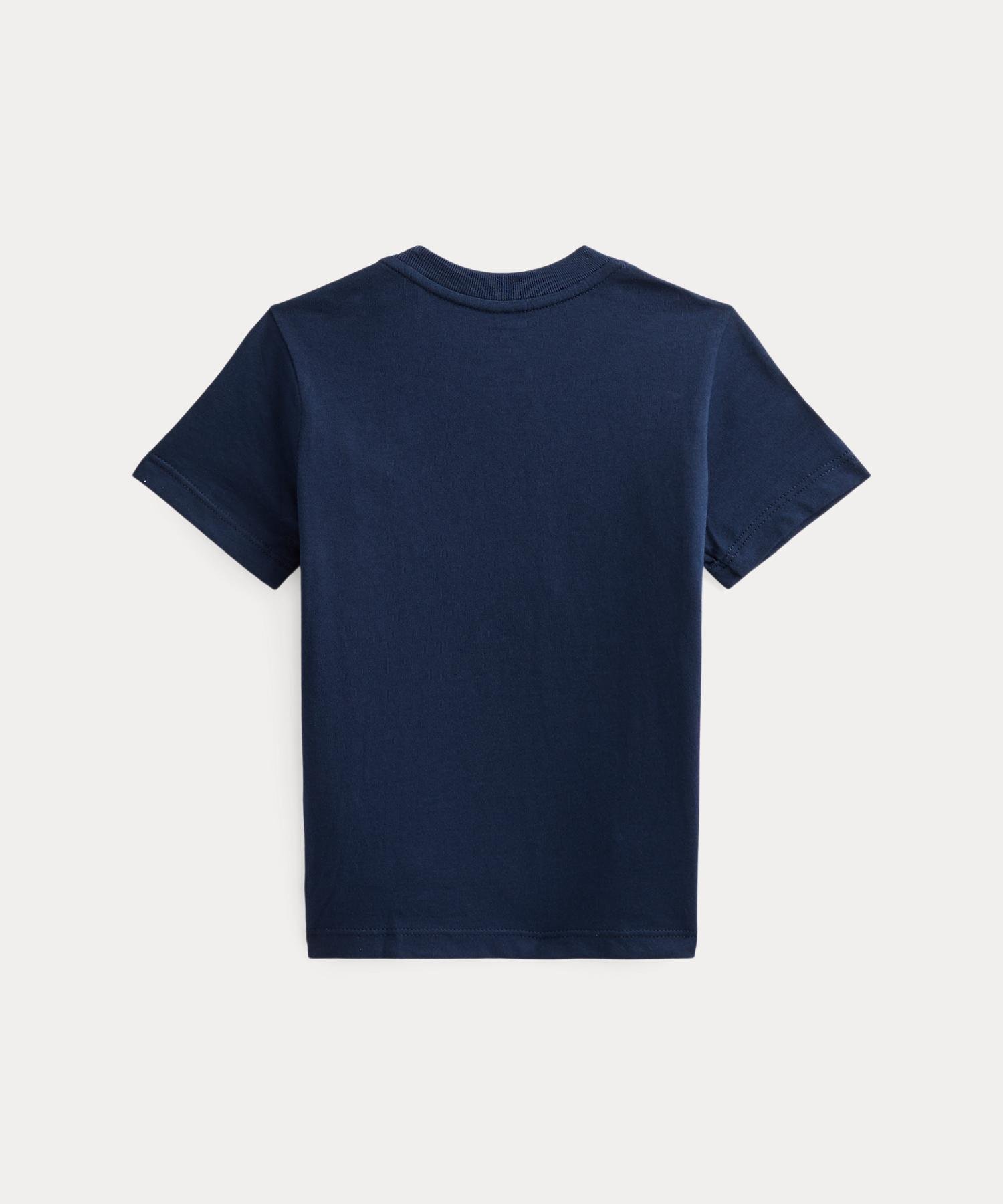 Детская большая Пони Хлопковая Трикотажная Футболка Polo Ralph Lauren, 410 Navy — фото 2