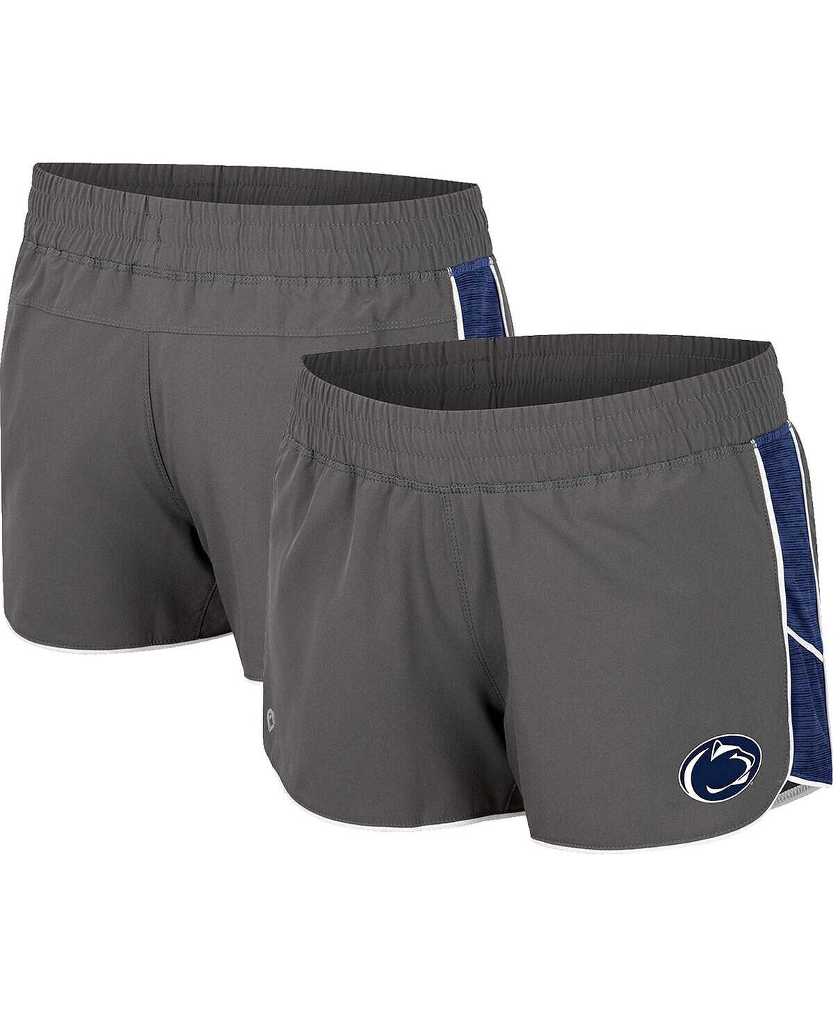 

Женские серые беговые шорты Penn State Nittany Lions Pull The Switch Colosseum, серый