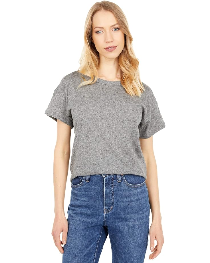 

Футболка Madewell Whisper Cotton Rib-Crewneck, цвет Heather Iron