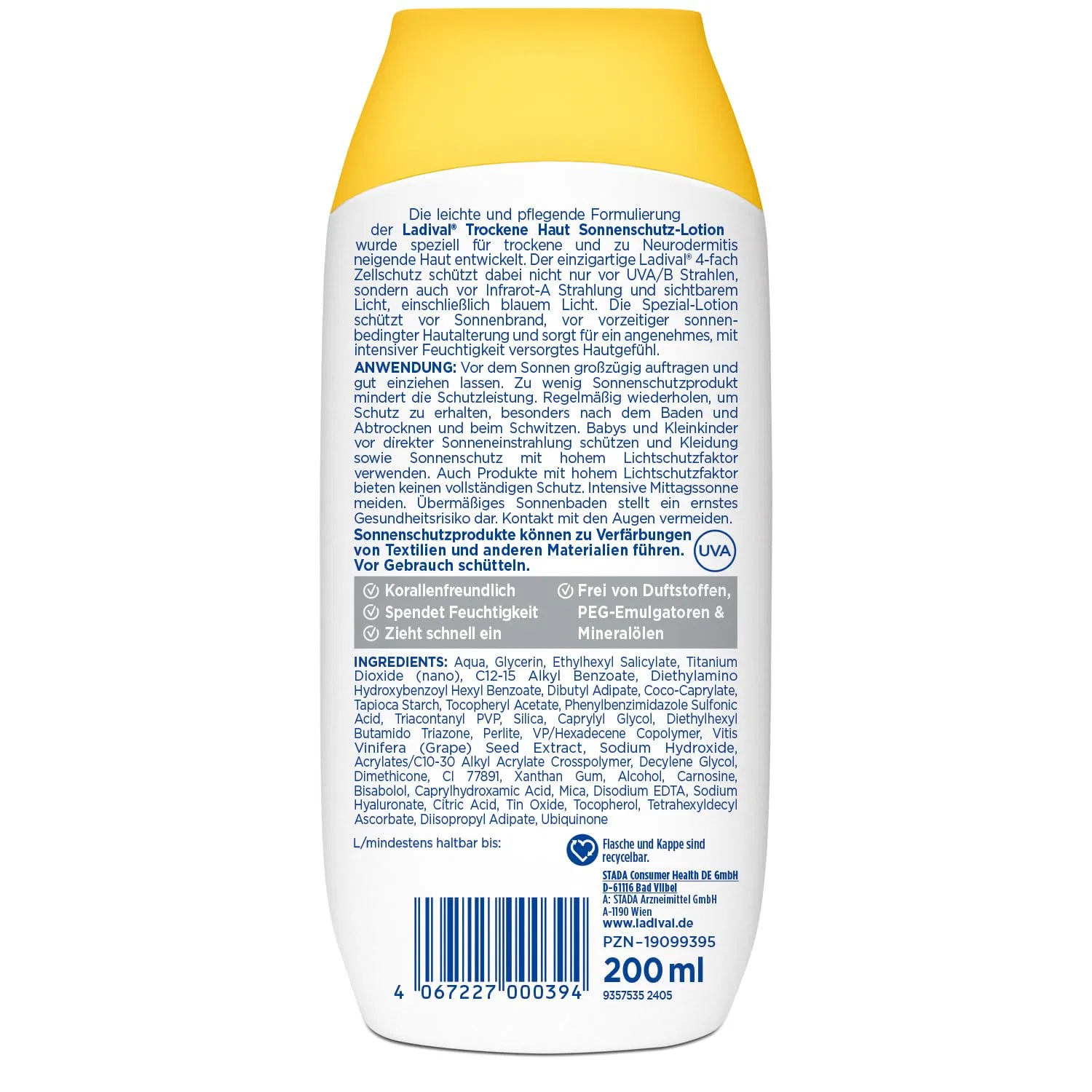 Солнцезащитный лосьон «Sun Protection Lotion» SPF 30 для сухой кожи от Ladival ‎Ladival — фото 2