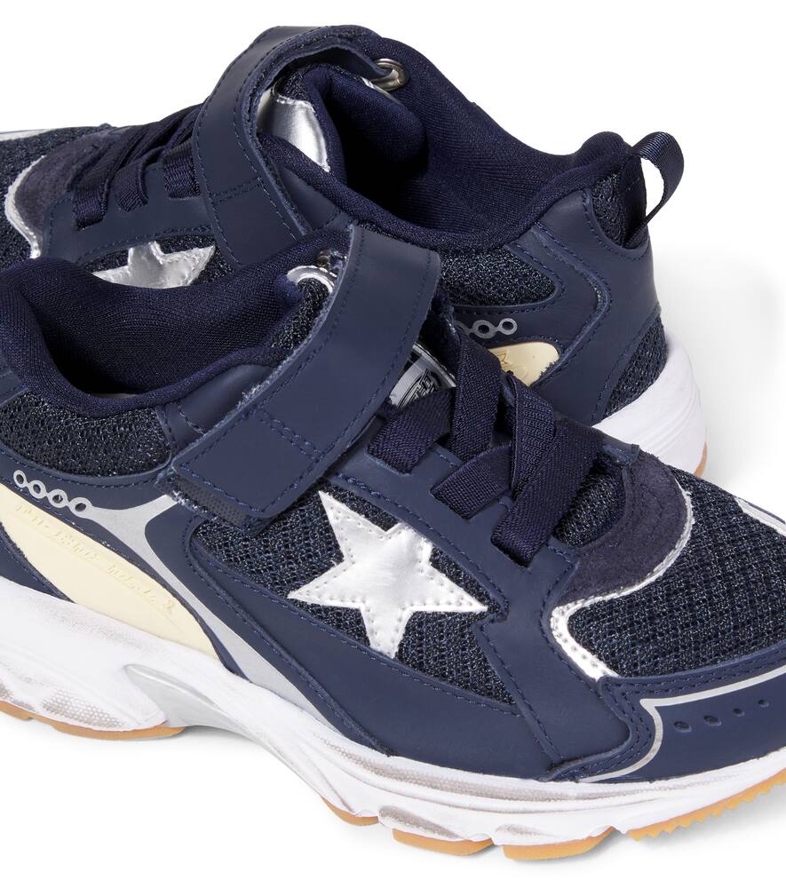 Lightstar кроссовки с кожаными вставками Golden Goose Kids, Navy/Silver/Gray/Yellow — фото 4
