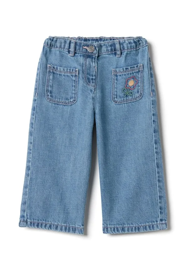 Джинсы прямого кроя с вышивкой, классического силуэта Ovs, Soft Blue