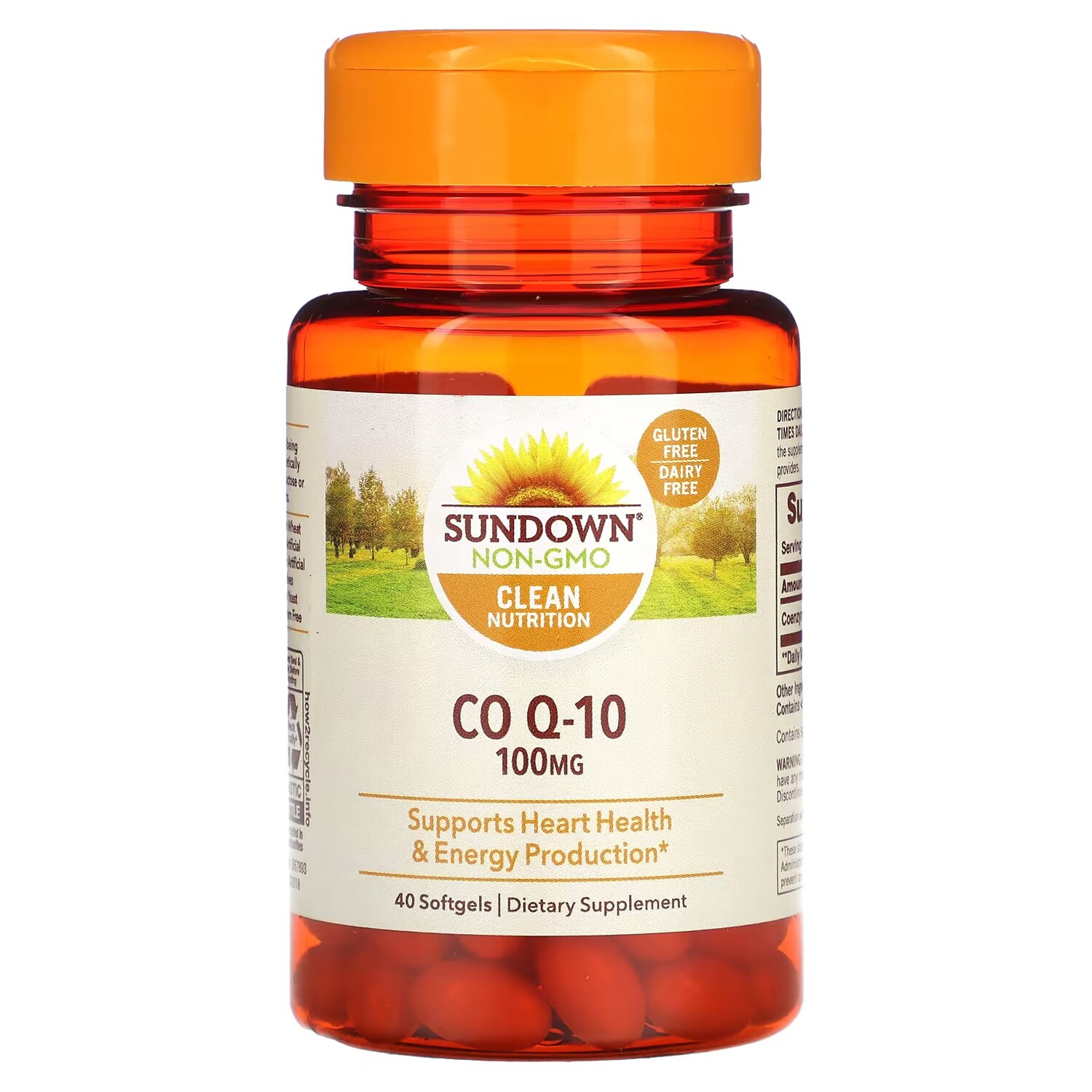 

Добавка Sundown Naturals Со Q-10, 100 мг, 40 мягких таблеток