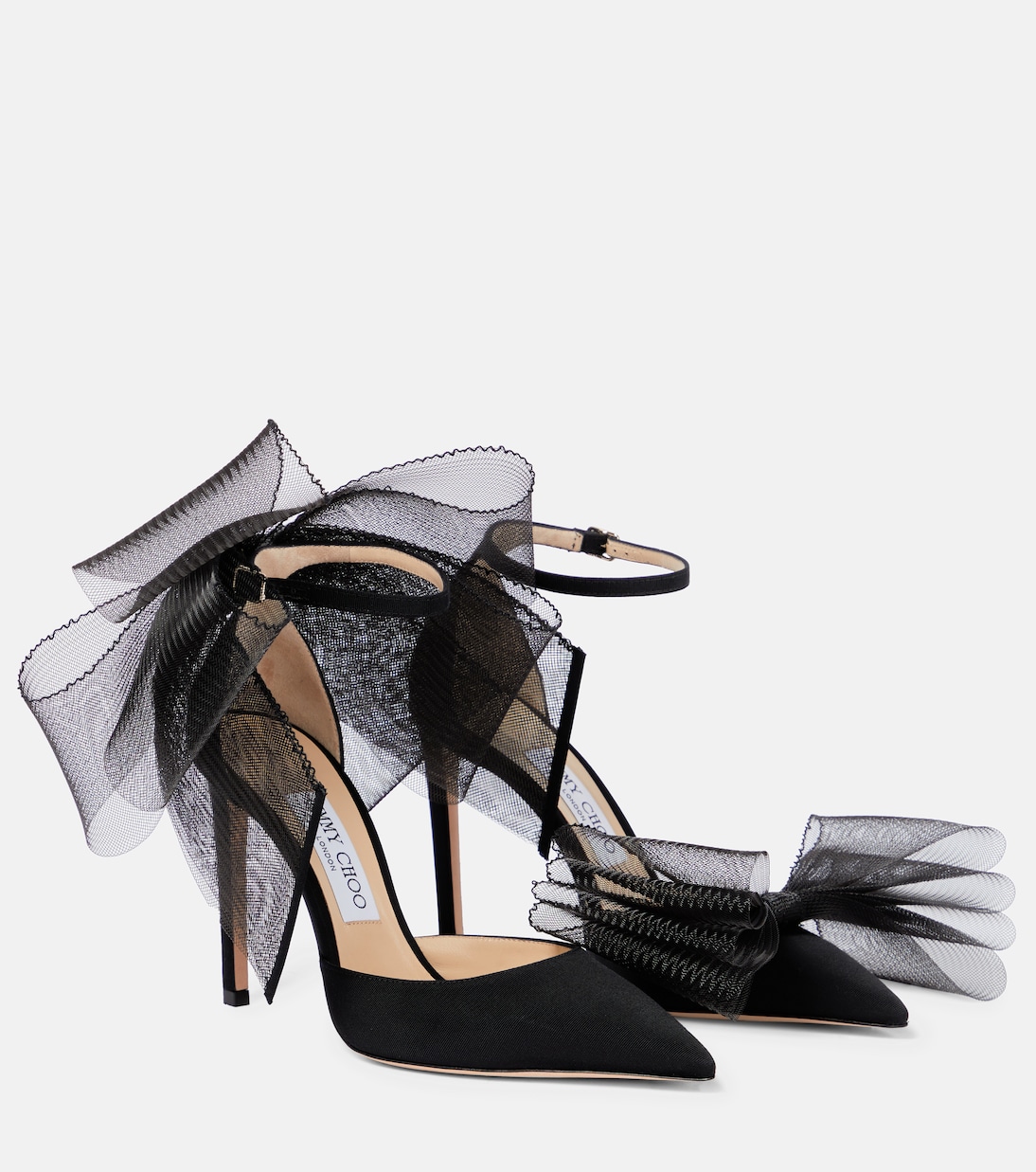 Туфли-лодочки Averly 100 с носовой частью Jimmy Choo, черный