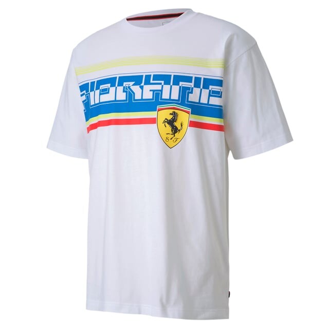 

Мужская футболка Scuderia Ferrari Street с графическим логотипом белая 596139 05 Puma, белый