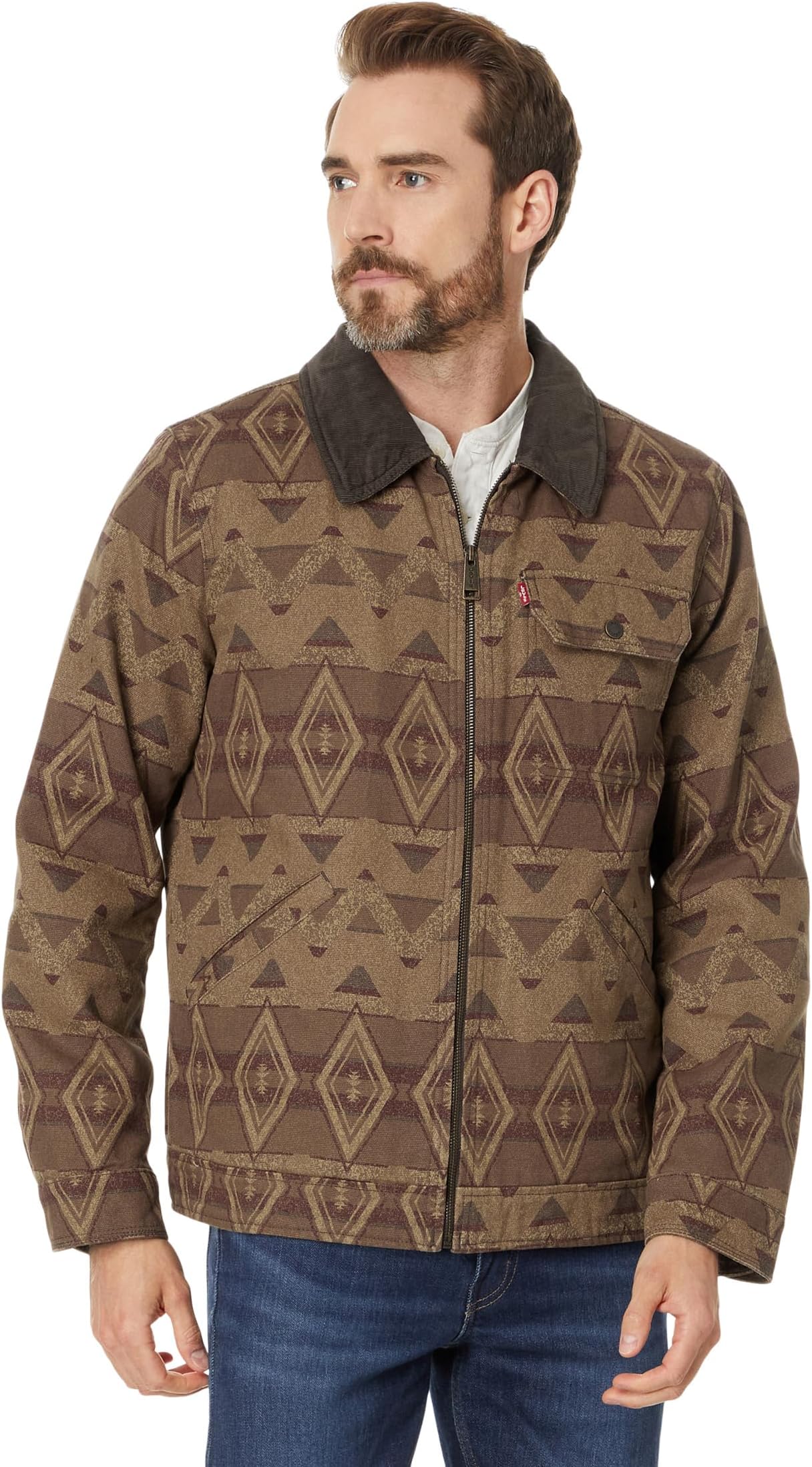 

Куртка Levi's Cotton Canvas Depot Jacket, цвет Geometric, Коричневый, Куртка Levi's Cotton Canvas Depot Jacket, цвет Geometric