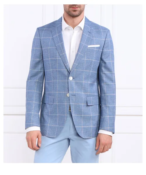

Элегантная куртка h-hutson-231 Slim fit Boss, синий
