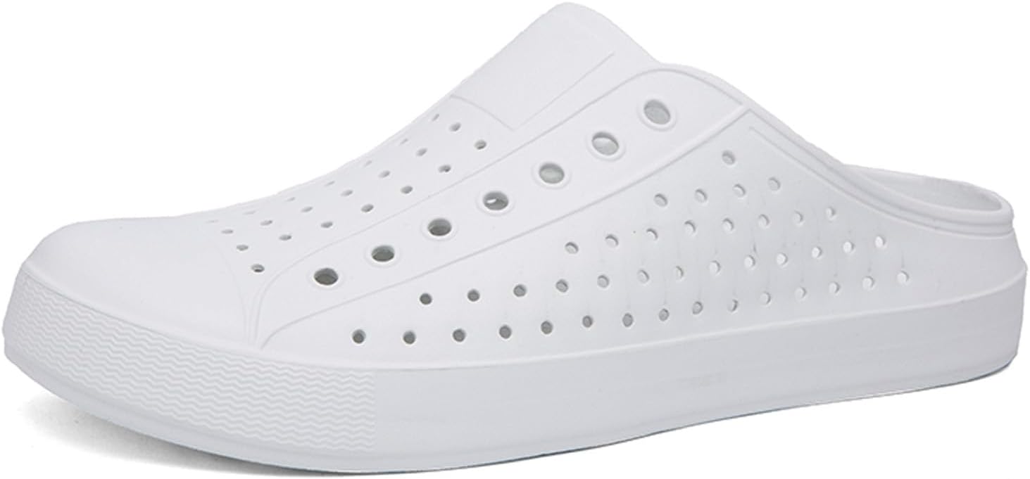 

Садовые сабо iHinzry для мужчин и женщин, без задника, обувь на скользкой подошве, открытая для улицы, белый